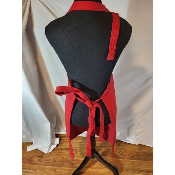 Williams Sonoma Apron Red Heart Embroidered Adult Valentines Day - Picture 4 of 5